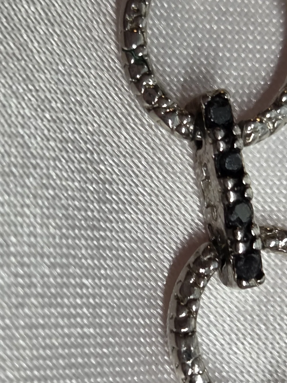 Sterling Silver Black Diamond Circle Link Bracelet